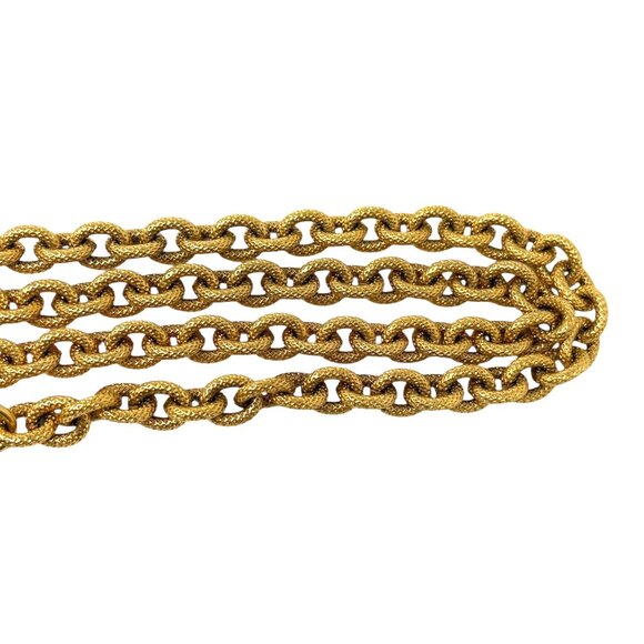 CHANEL Vintage 93A CC Logo Chain Necklace Pendant Gold Black Metal [106385] - Picture 8 of 10